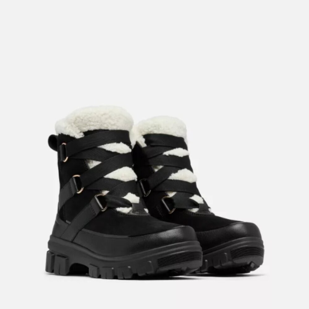 Sorel Black and White Winter Boots